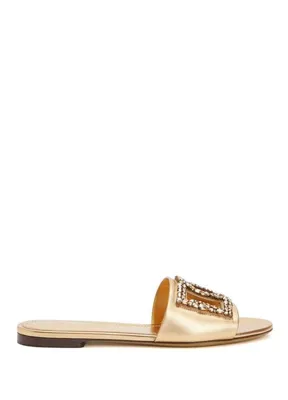 Dolce & Gabbana DG Gold Kadın Deri Terlik