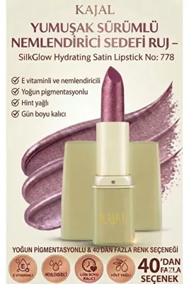 KAJAL Yumuşak Sürümlü Nemlendirici Sedefli Ruj – SilkGlow Hydrating Satin Lipstick No: 778