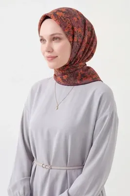 Silk Home Soft Eşarp Autumn Bloom Koyu Turuncu