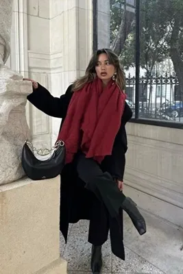 keisy Estela Atkı Yumuşak Dokulu Omuz Şalı(Püskülsüz)