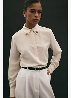 Sateen Lucy Gömlek - Bej