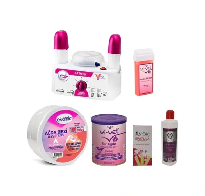 Vivol Satürn 2+1 Ağda Makinesi + Vi-Vet Sir Ağda 800 G + Kartuş Ağda Seti