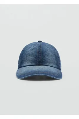 MANGO Woman Vizörlü denim kasket şapka