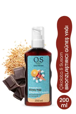 Olive Senses Bronzlaştırıcı Güneş Yağı (Çikolata+Susam)