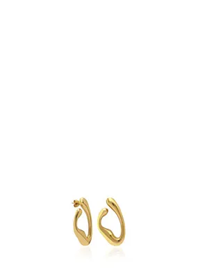 Nayra jewelry Enchanting 925 Ayar Gümüş Üzeri 18 Ayar Mikron Altın Kaplama Kadın Küpe