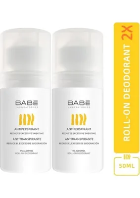 Babe Laboratorios Terleme Karşıtı Roll-On Deodorant 50 ml Kokusuz Unisex 2 Adet Set