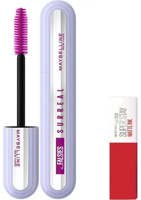 Die Grup Tr New York Falsies Surreal Maskara & Mini Super Stay Matte Ink Likit Mat Ruj 20 Pioneer Makyaj Seti