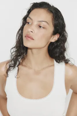 H&M Dantel Şeritli Kolsuz Üst