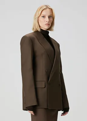 The Frankie Shop Kahverengi Yün Blazer