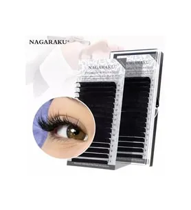 Nagaraku ipek kirpik kalınlık 5DW D Kıvrım 12 MM Uzunluk 0.7 Kalınlık
