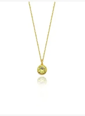 Linya Jewellery Sarı Cosmic Zincirli Burç Kolye Ekim