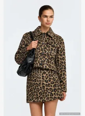 ONLY Bayan Onlemilia Leopar Desenli Şort Etek - 15374110