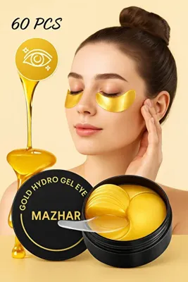 mazhar Göz Altı Bakımı için Gold Kolajen Maskesi - Sıkılaştırıcı ve Onarıcı, 60 Adet