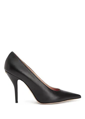 Valentino Garavani Siyah Deri Stiletto