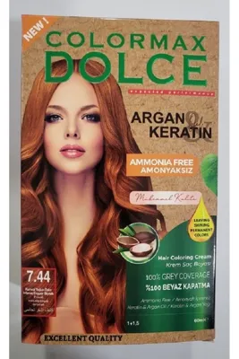 COLORMAX DOLCE Colormax Amonyaksız Saç Boyası 7.44-kumral Yoğun Bakır