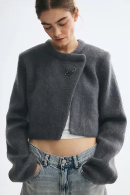 H&M Tiftik Karışım Kısa Hırka