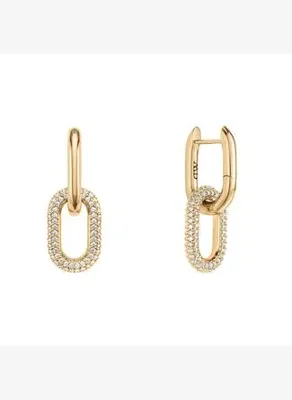 Daniel Wellington Crystal Link Earrings Gold DW00400594 Küpe
