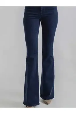 Tref Jeans Ngbutika&Geenzmanifacture Ispanyol Paça Renk Solmaz Likralı Yüksek Bel  Ispanyol Jeans Pantolon