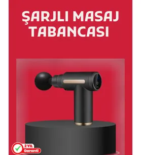 Lexroo Derin Doku Masaj Tabancası 4 Başlık 6 Kademeli Sessiz Güç Şarjlı Kas Gevşetici