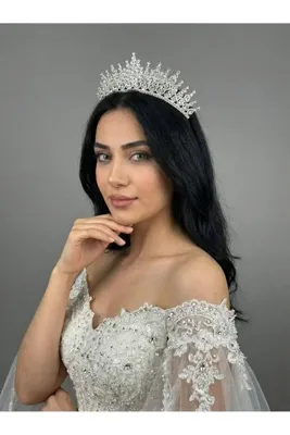 Magic Tiara Gösterişli Taşlı Prenses Tacı – Kına ve Nişan Tacı