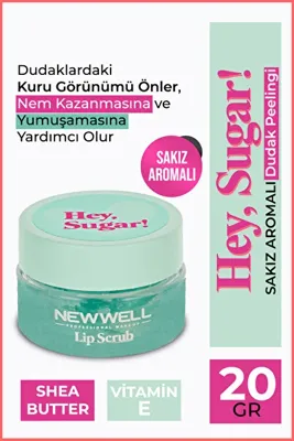 New Well Hey Sugar! Sakız Aromalı Dudak Peelingi 20gr
