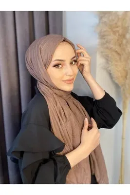 Nilbutik Bambu Kraş Şal Vizon