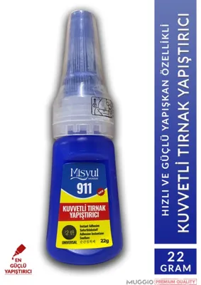 Muggio Kuvvetli Takma Tırnak Tips Yapıştırıcı 22gr - Ultra Güçlü