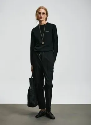 LUFIAN ADEL Siyah Kadın Slim Fit Pantolon