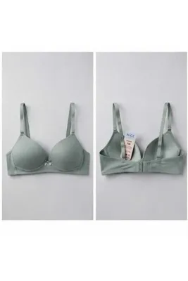 Stimor Nicoletta 116108-16 Lingerie Bra Yeşil No Push-Up Dolgusuz Balensiz Genç Kız Sütyeni