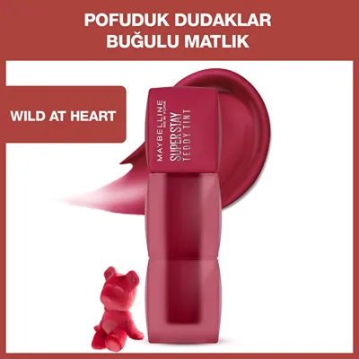 Maybelline New York Maybelline Super Stay Teddy Tint Uzun Süre Kalıcı Likit Mat Tint 50 Wild at Heart