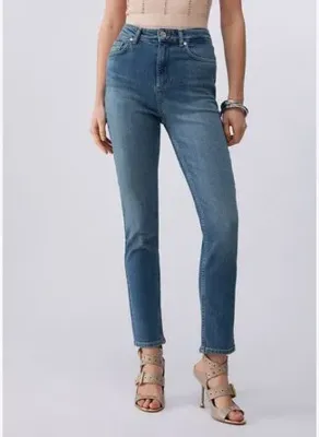Liu Jo Yüksek Bel Slim Ankle Jean