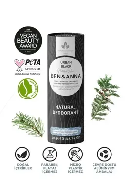 Ben & Anna Ben&Anna Doğal Deodorant 2’li Avantajlı Paket – Urban Black & Pink Grapefruit