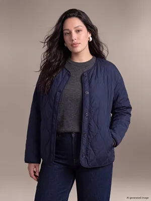 LCW Curve Bisiklet Yaka Kapitone Kadın Mont