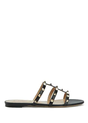 Valentino Garavani Rockstud Siyah Kadın Deri Terlik