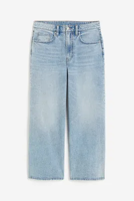 H&M Wide High Cropped Jeans