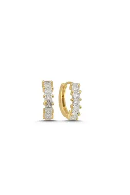 Merano Design Jenny Beyaz Gold Küpe