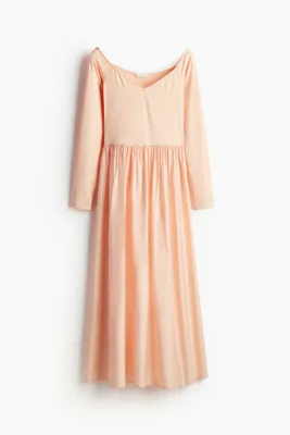 H&M Omuzları Açık Elbise