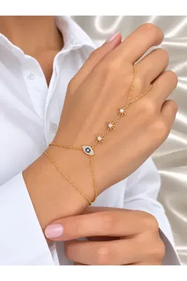 Ressia Modern Tasarım Sıralı Yıldızlı Ve Göz Sembollü Şık Şahmeran