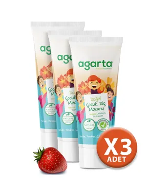 Agarta 3 Adet Doğal Çocuk Diş Macunu 3X75 Ml