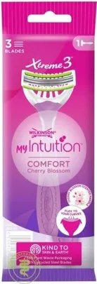 Wilkinson Sword Intuition 2 İn 1 Sensitive Care Kendinden Sabunlu 4 Bıçaklı Kadın Tıraş Bıçağı + 3 Yedek Başlık