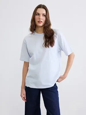LC Waikiki Bisiklet Yaka Oversize Kadın Tişört