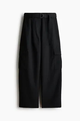 H&M Kemerli Kargo Pantolon