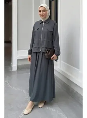 InStyle Modal Tünel Büzgülü Füme Etekli Takım