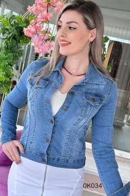 İnce Topuk Likralı Kot Ceket 0k034