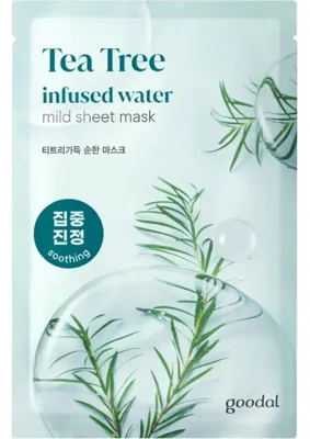Goodal Çay Ağacı Özü İçeren Sebum Karşıtı Yaprak Maske GOODAL Tea Tree Infused Water Mild Sheet Mask
