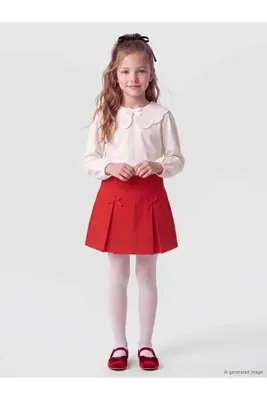 LC Waikiki Gencc Kalitesiyle LCW Kids Kırmızı Gabardin Düz Kız Çocuk Şort Etek