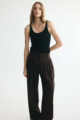 H&M Pileli Geniş Pantolon