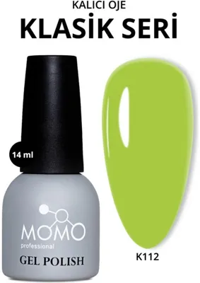 MOMO professional Kalıcı Oje K114, Moda İkonu Yeşili, 14 ml