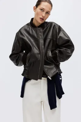 H&M Deri Pilot Ceketi