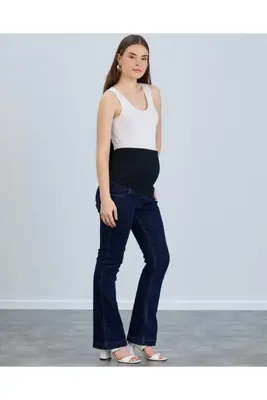 LİYACA HAMİLE KOT PANTOLONU LİKRALI AYARLANABİLİR BEL